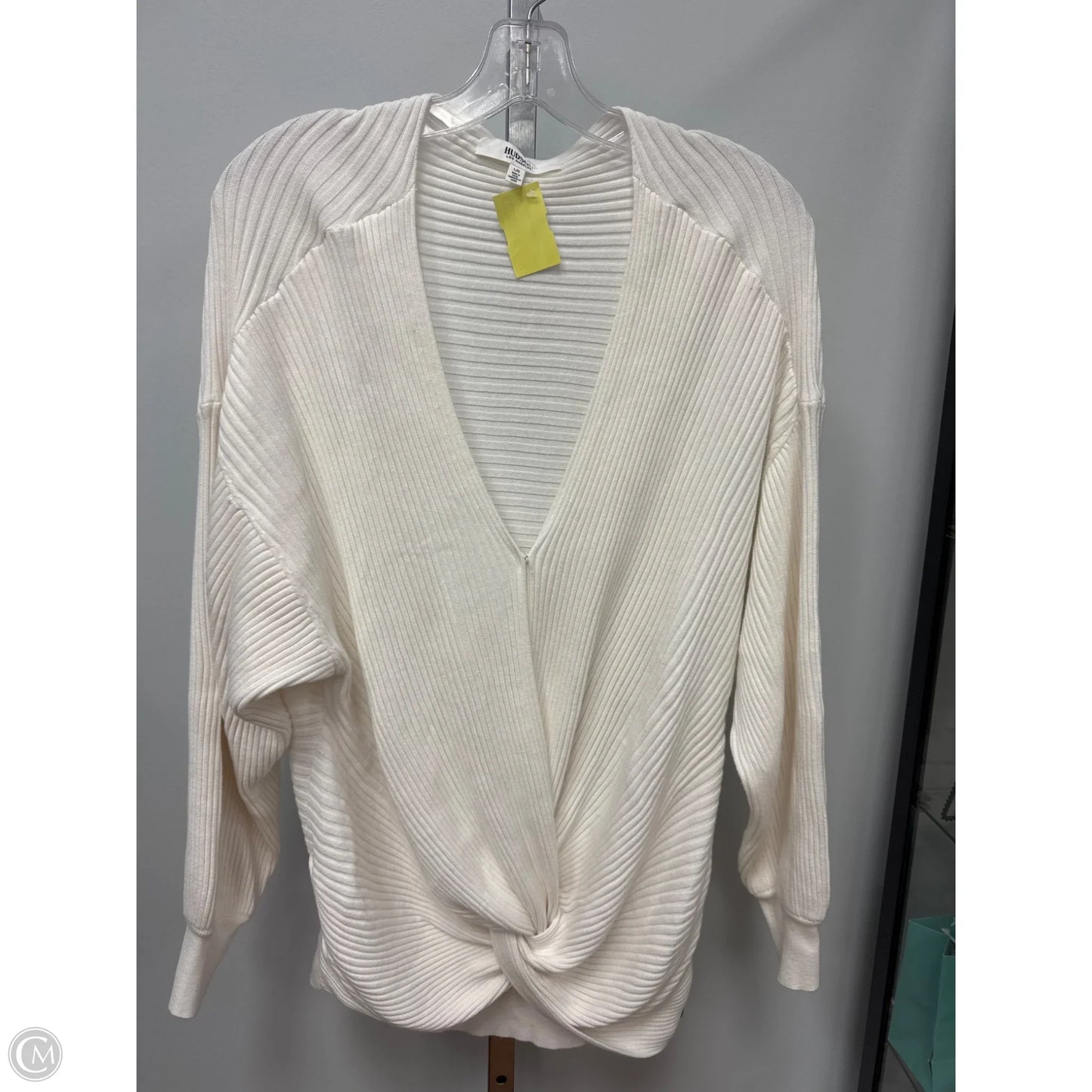 Top Long Sleeve By Hudson In White, Size: L