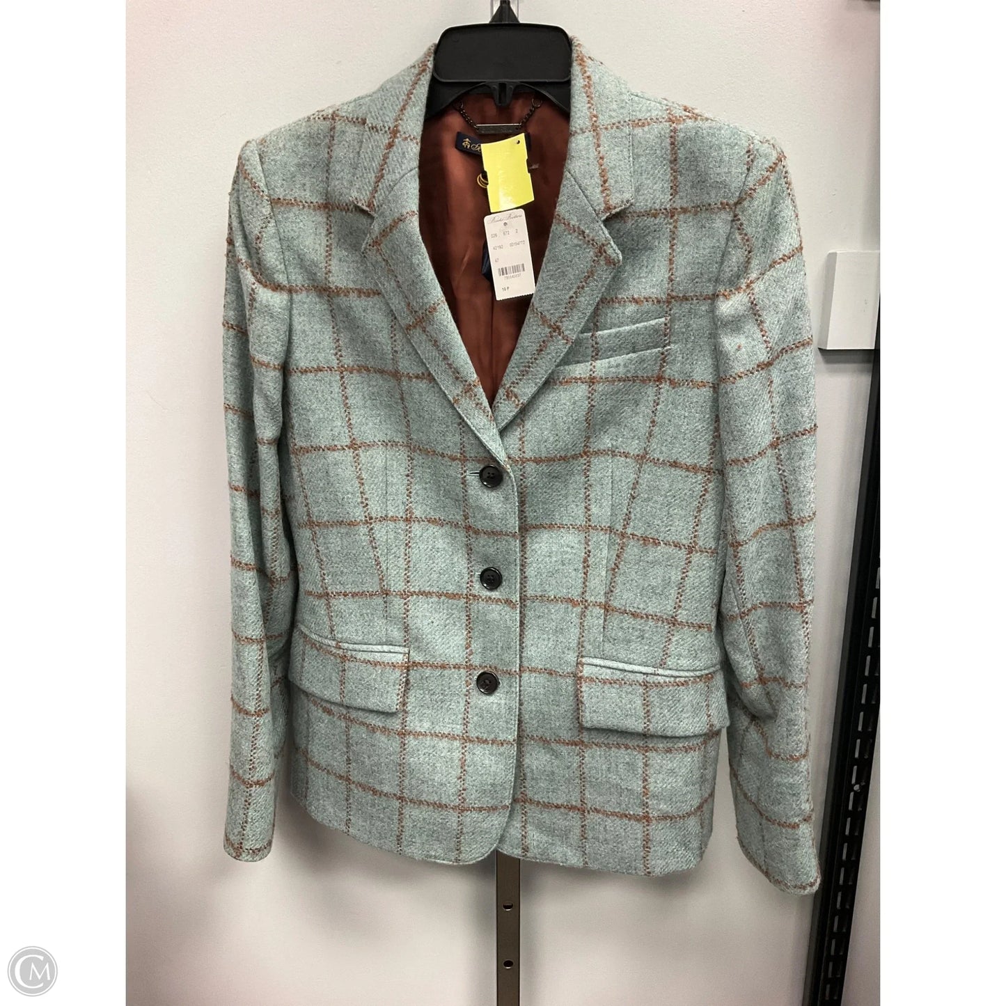 Blazer By Brooks Brothers In Blue & Brown, Size: 10p