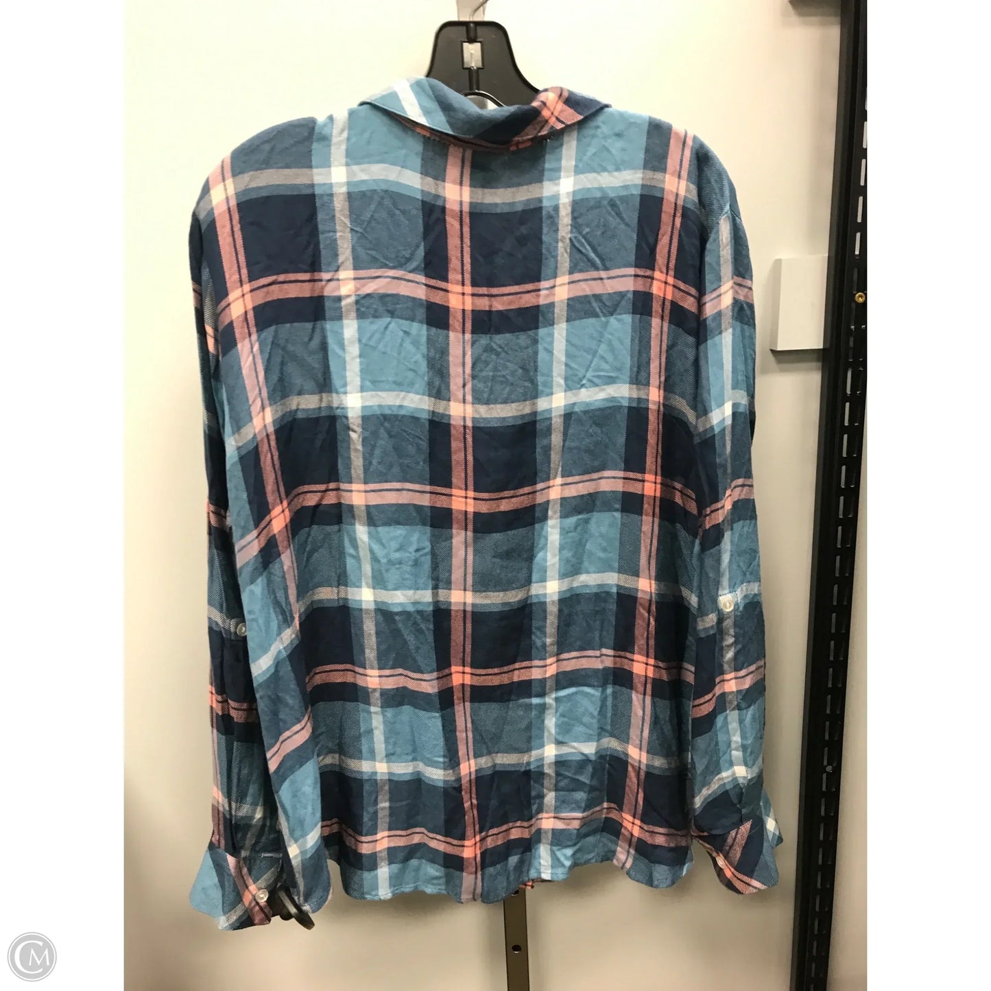 Top Long Sleeve Basic By Sanctuary In Plaid Pattern, Size: Xl