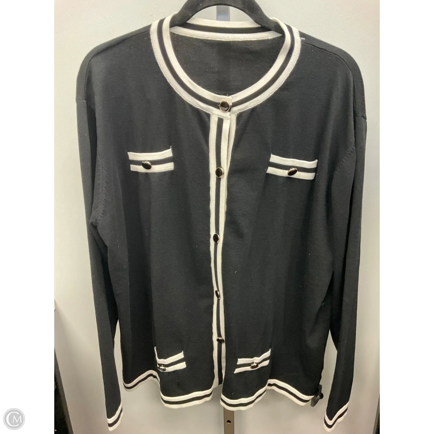 Cardigan By Clothes Mentor In Black, Size: 3x