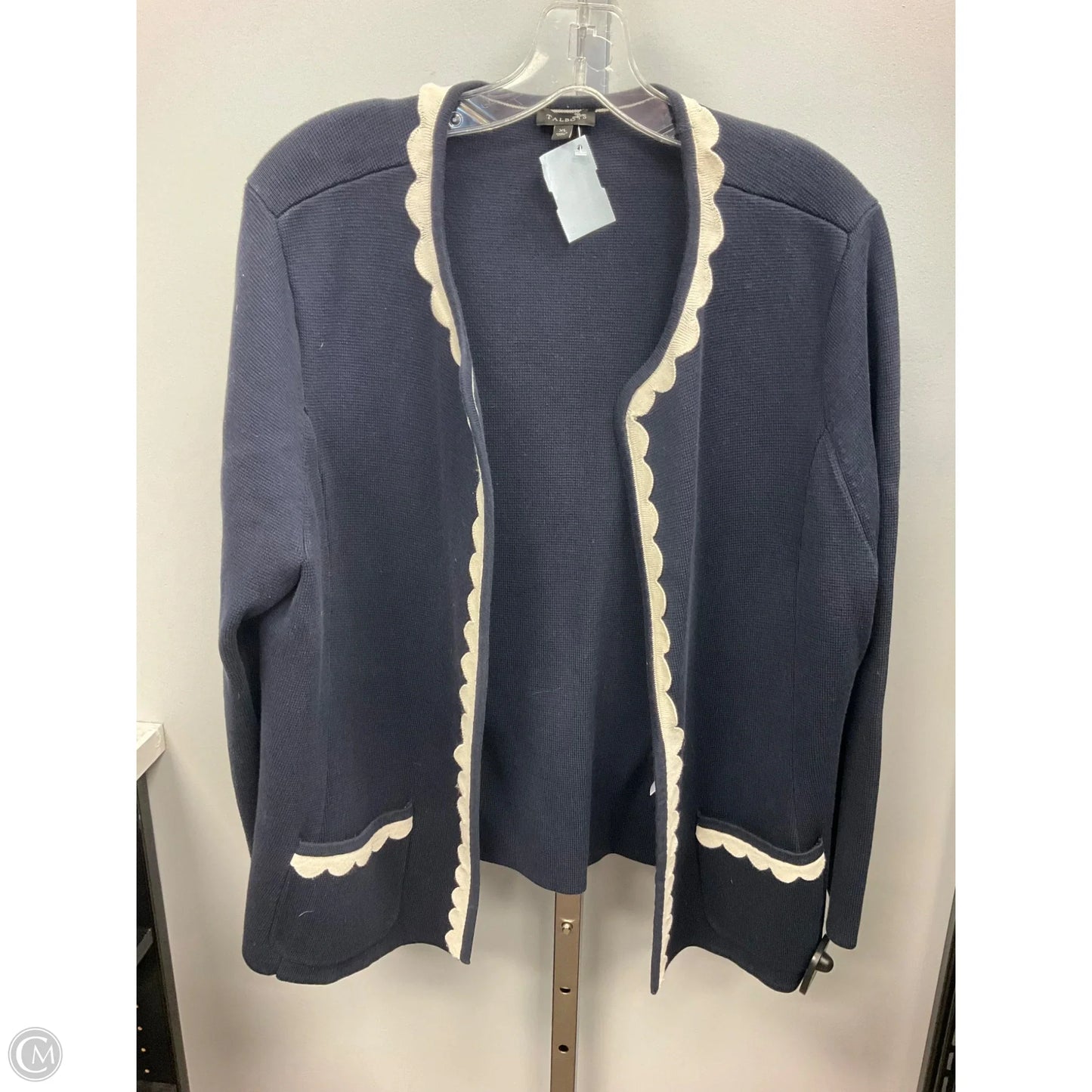 Sweater Cardigan By Talbots In Navy, Size: Xl