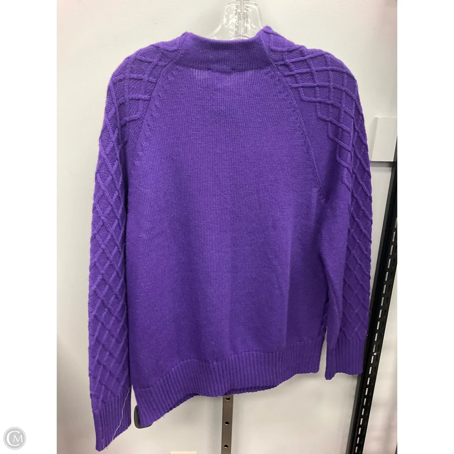 Sweater By Talbots In Purple, Size: L