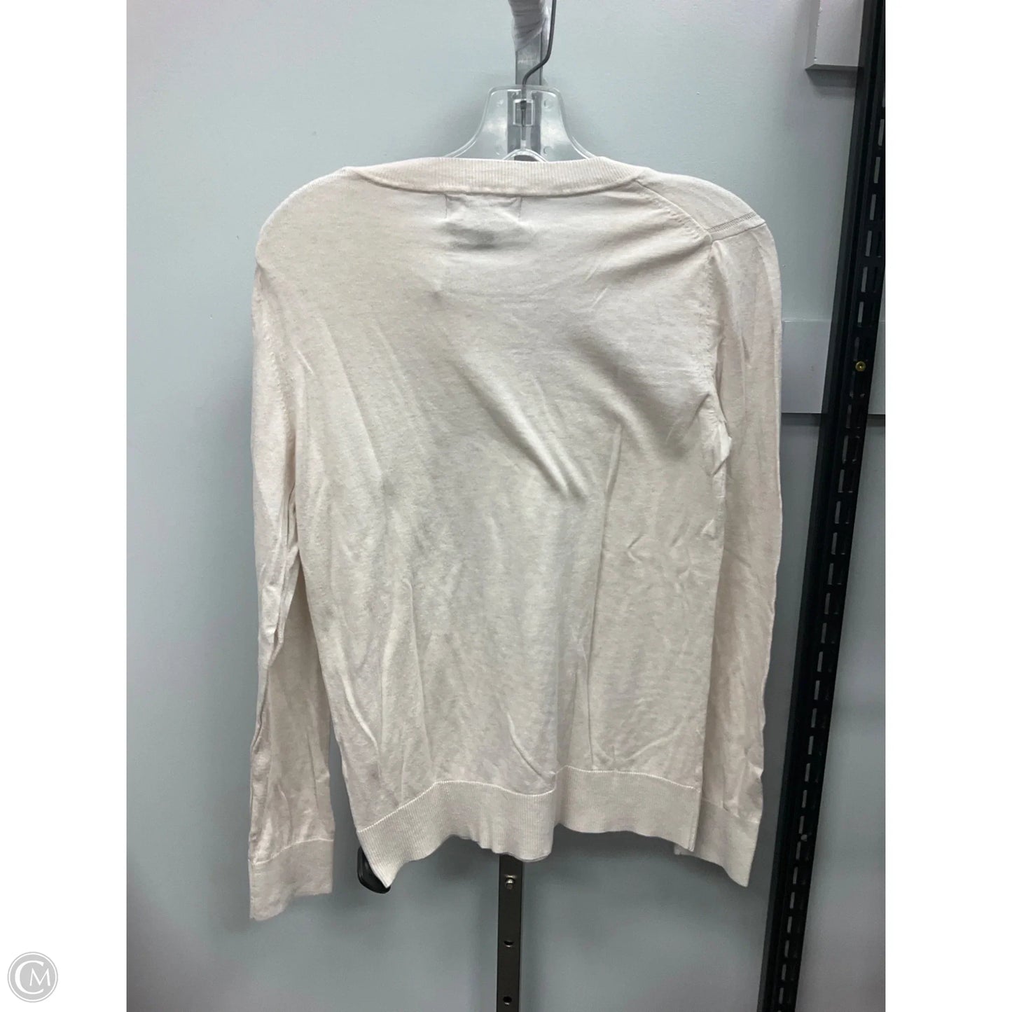 Top Long Sleeve By Banana Republic In Cream, Size: M