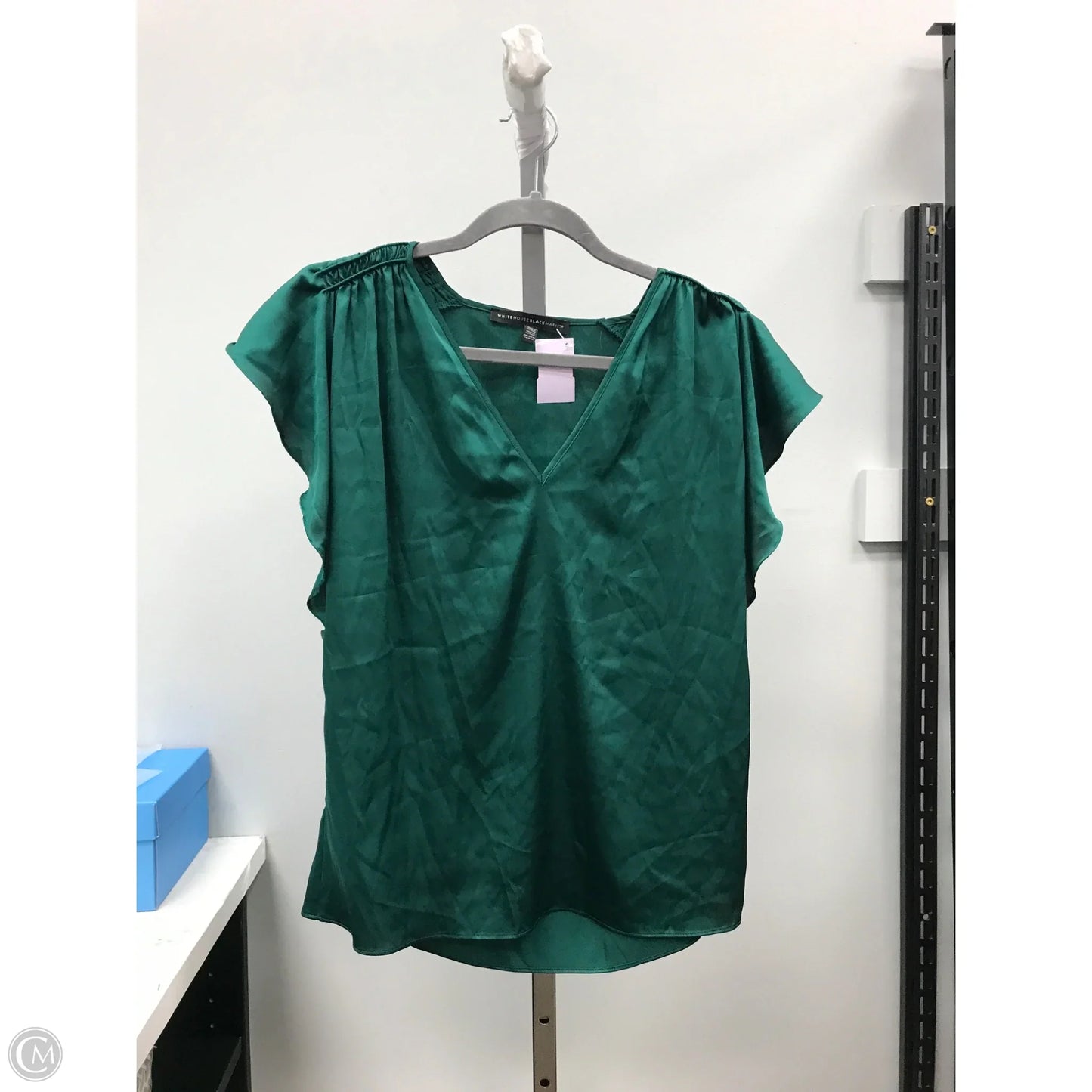Top Short Sleeve By White House Black Market In Green, Size: S
