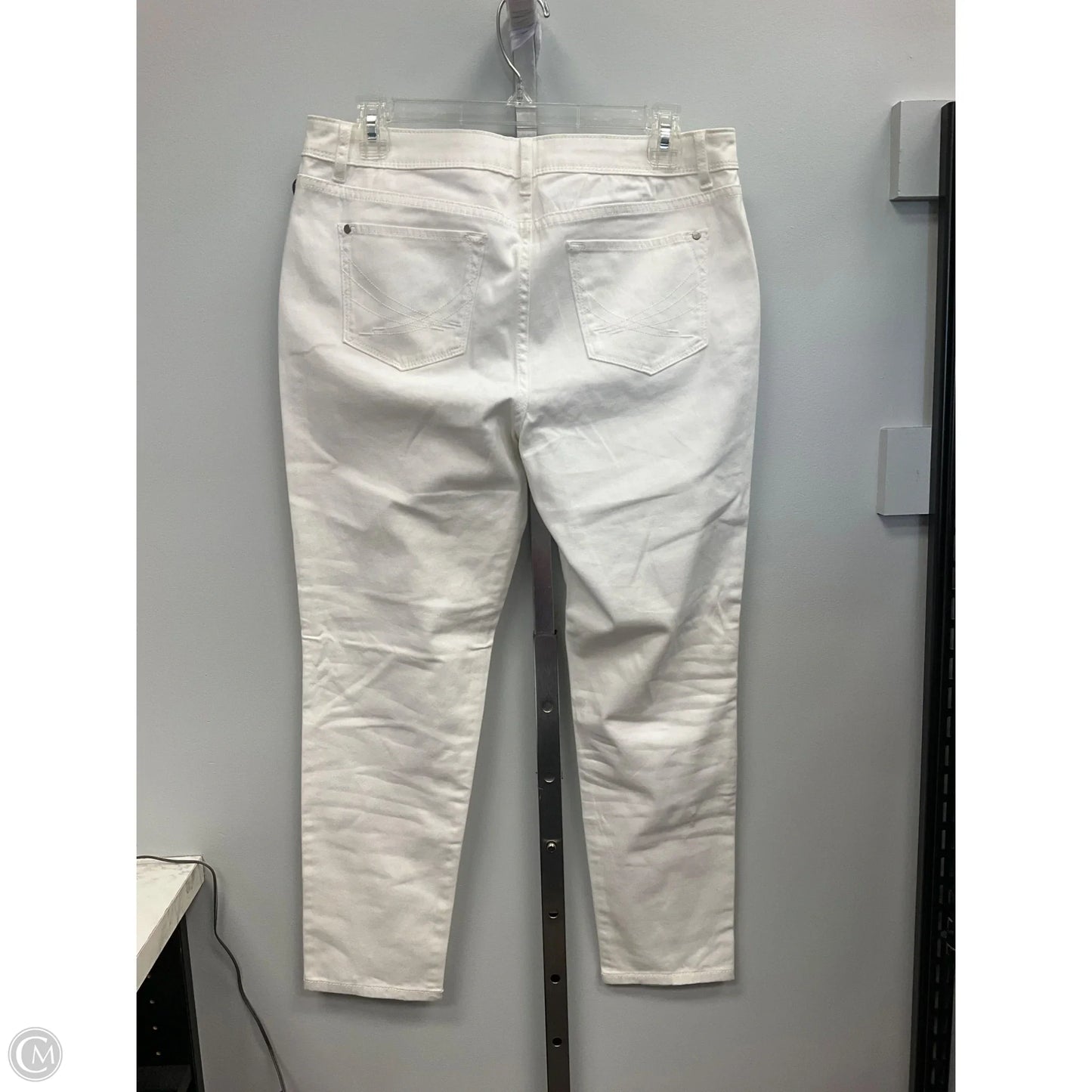 Jeans Skinny By Simply Vera In White, Size: 10