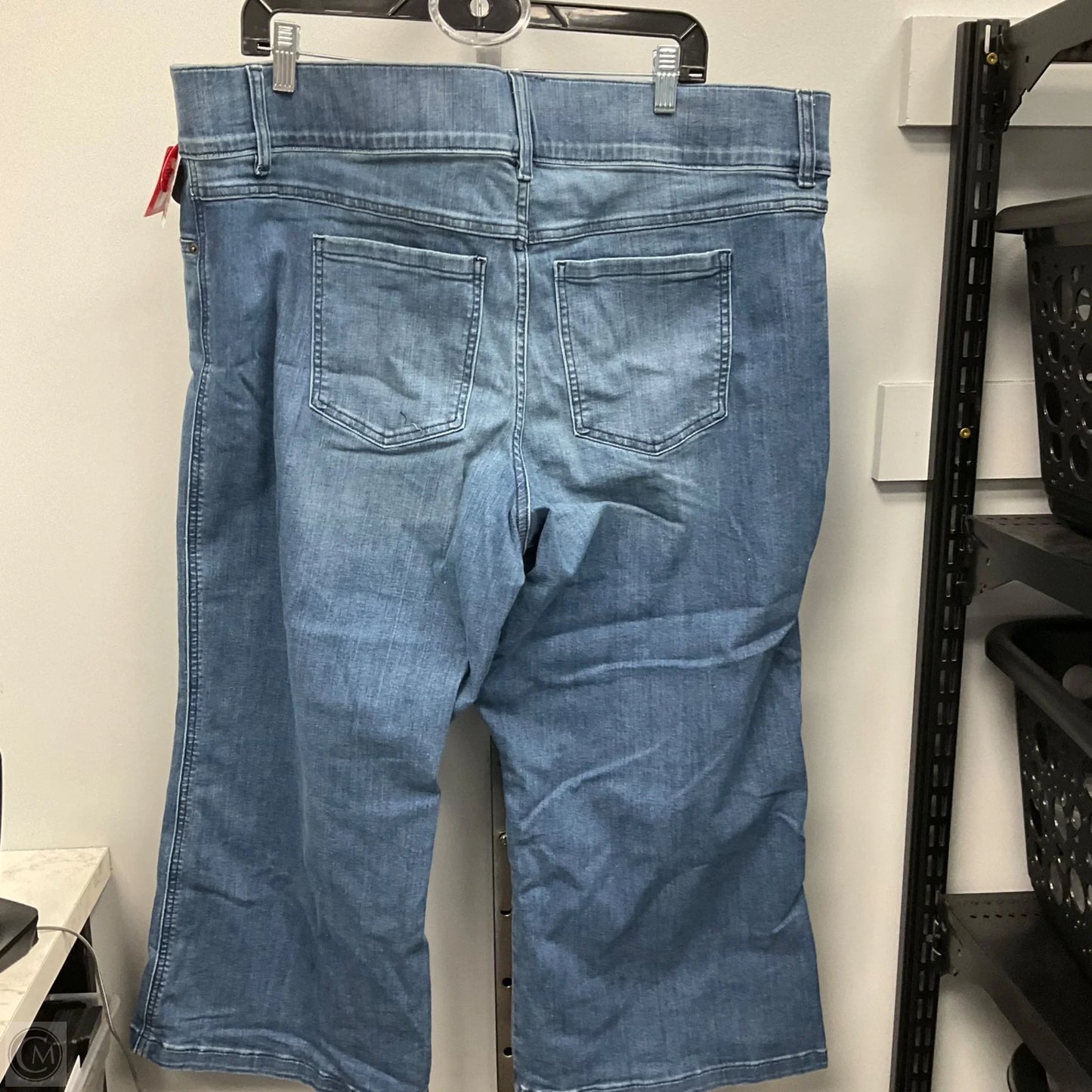 Jeans Cropped By Spanx In Blue Denim, Size: 3x