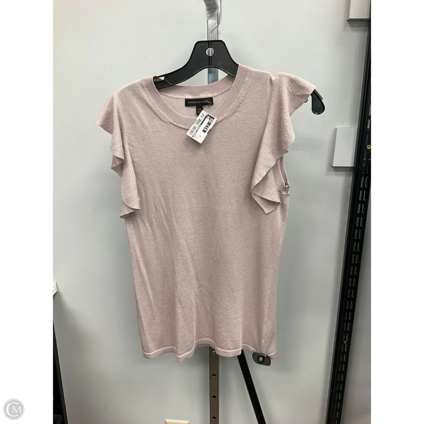 Top Short Sleeve By Banana Republic In Mauve, Size: Xs