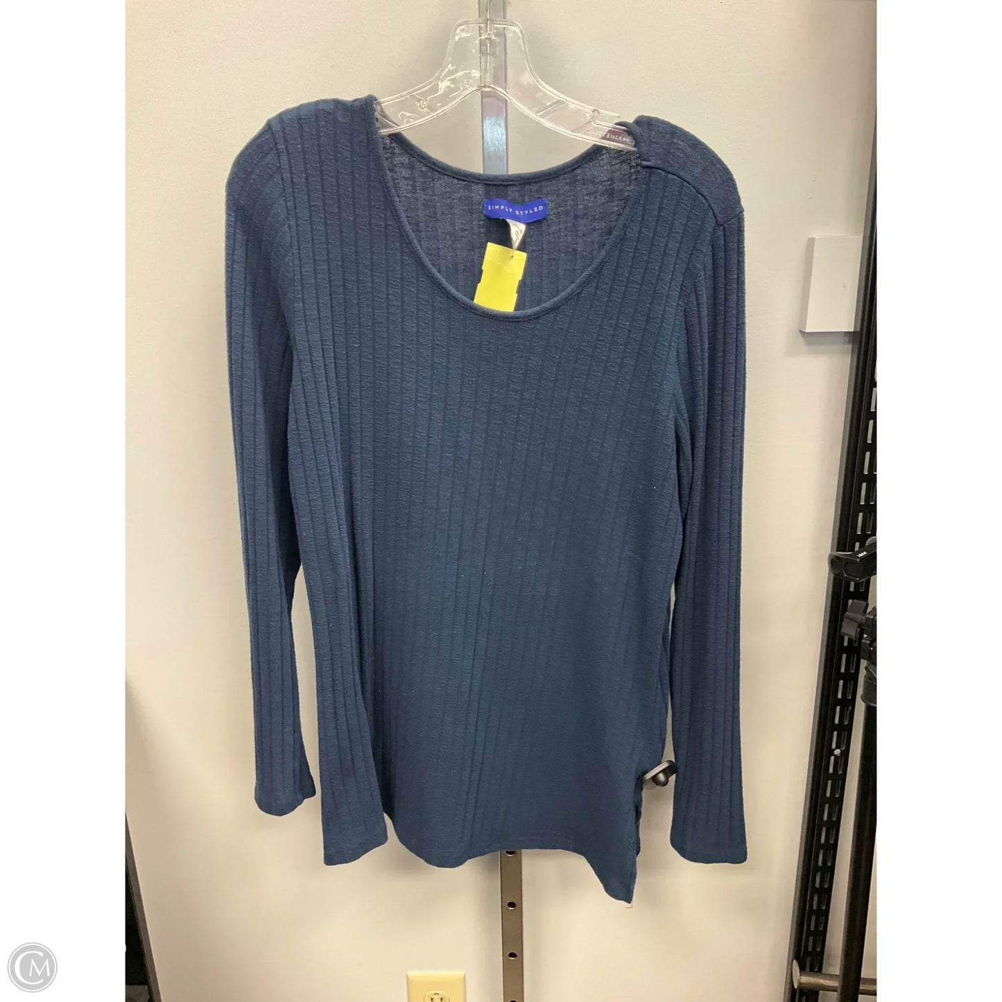 Top Long Sleeve By Simply Styled In Navy, Size: Xl