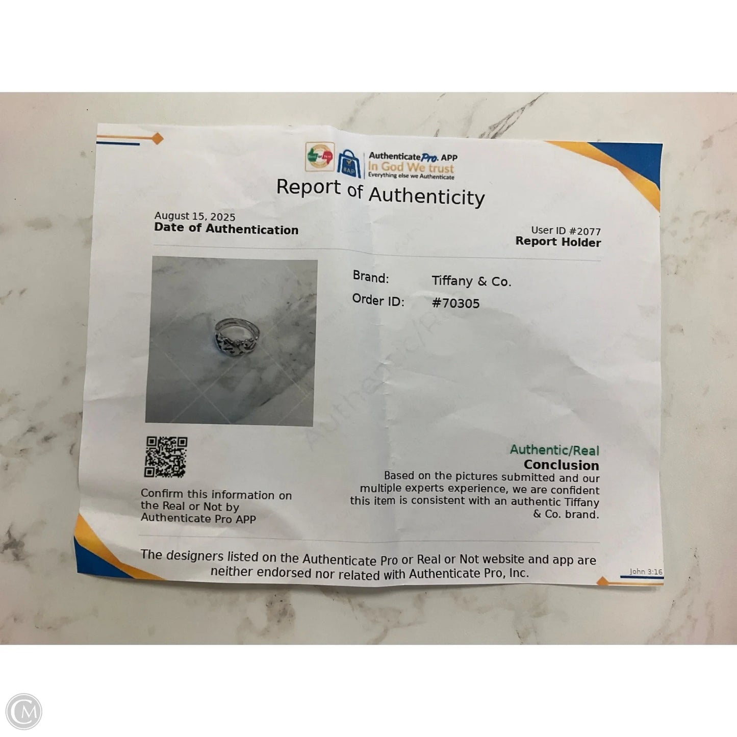 Ring Luxury Designer By Tiffany And Company, Size: 6