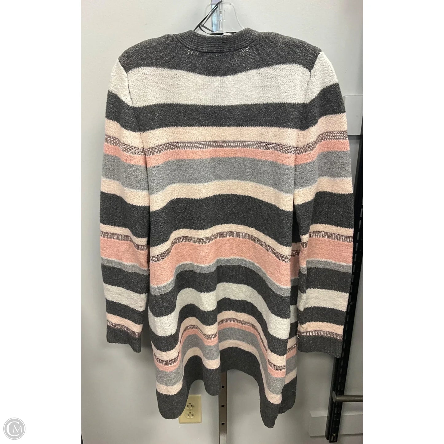 Sweater Cardigan By Marled In Striped Pattern, Size: L