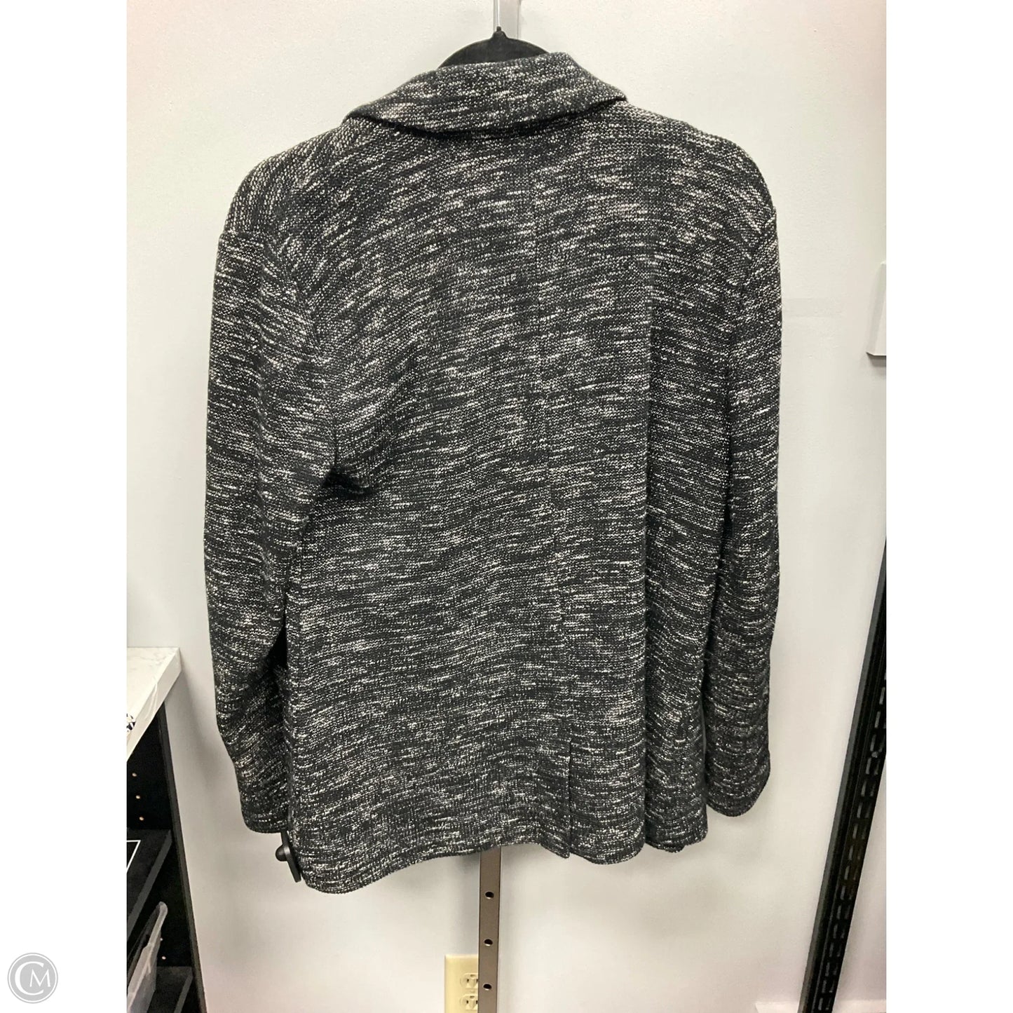 Blazer By Eileen Fisher In Black & White, Size: Xl