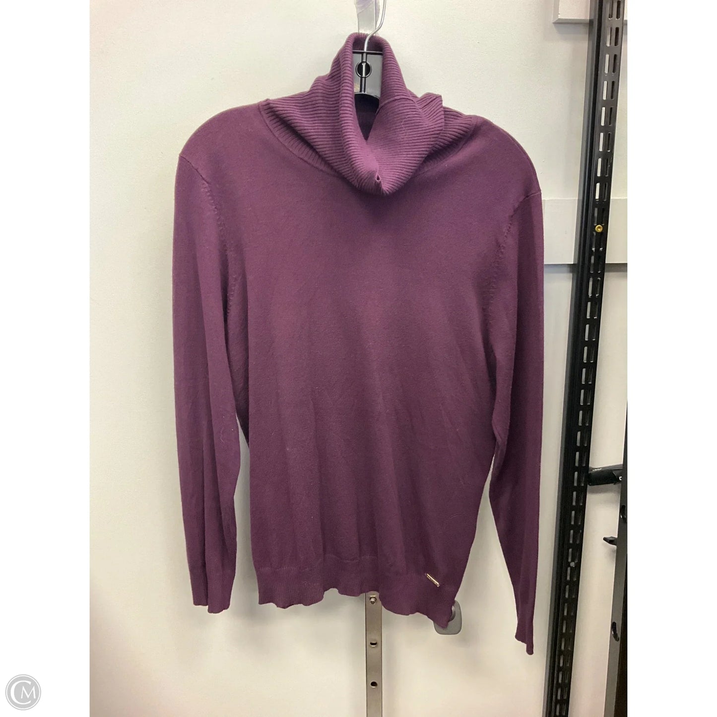 Sweater By Calvin Klein In Purple, Size: L
