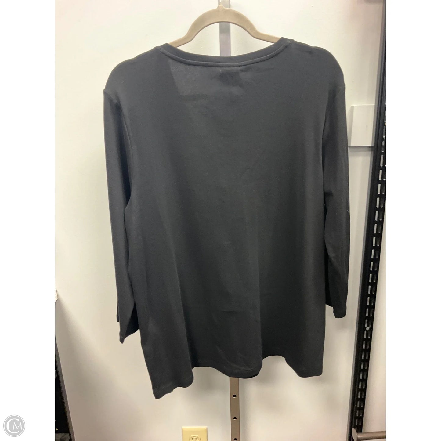 Top 3/4 Sleeve Basic By Chicos In Black, Size: Xl