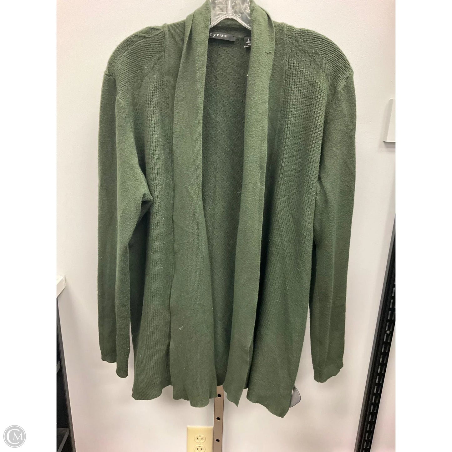 Sweater Cardigan By Cyrus In Green, Size: L