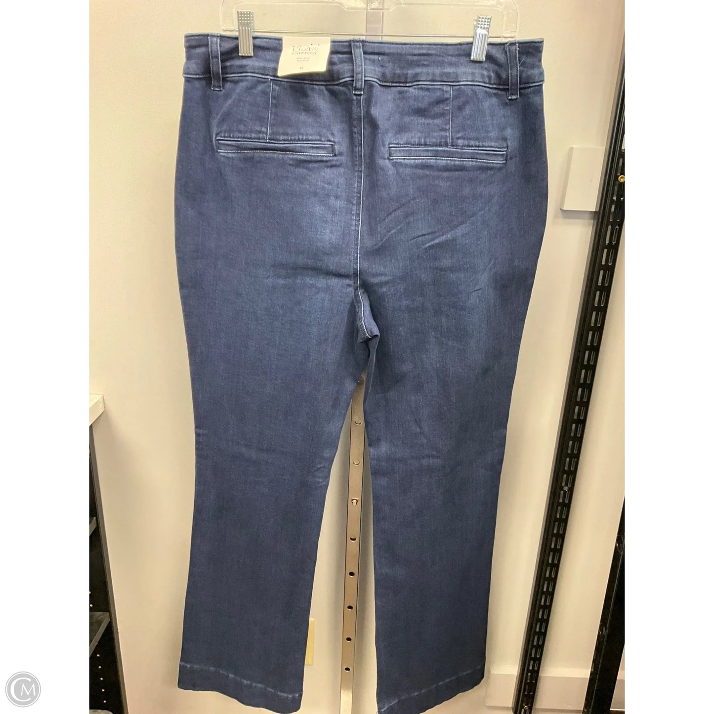 Jeans Wide Leg By Croft And Barrow In Blue Denim, Size: 14