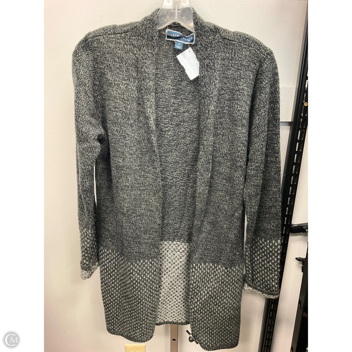 Sweater Cardigan By Karen Scott In Black, Size: M