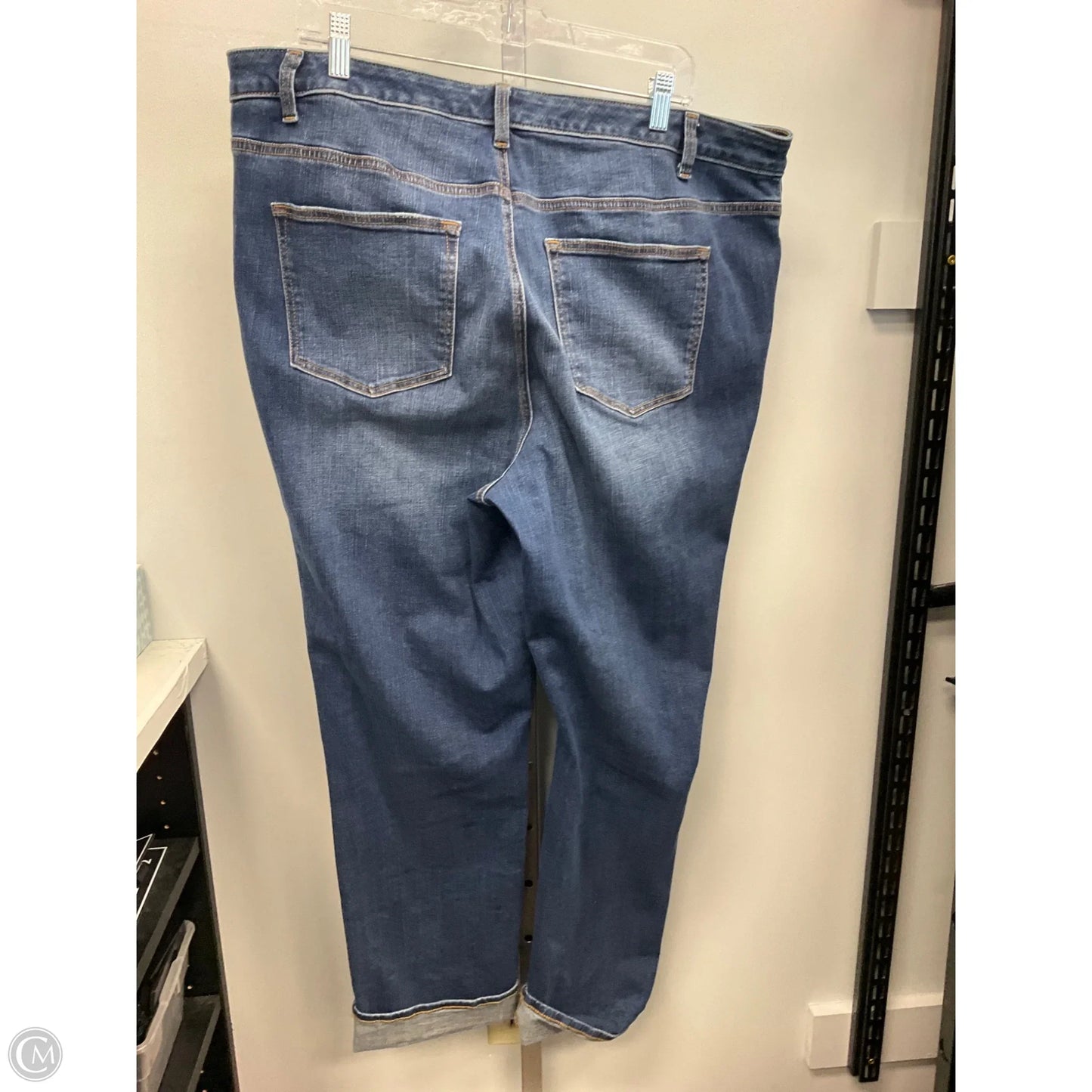 Jeans Straight By Talbots In Blue Denim, Size: 18