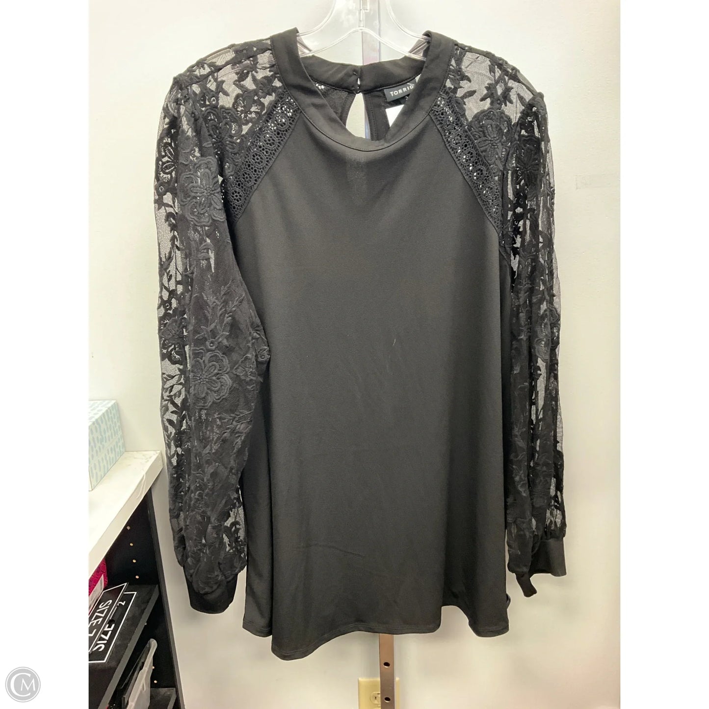 Top Long Sleeve By Torrid In Black, Size: 3x