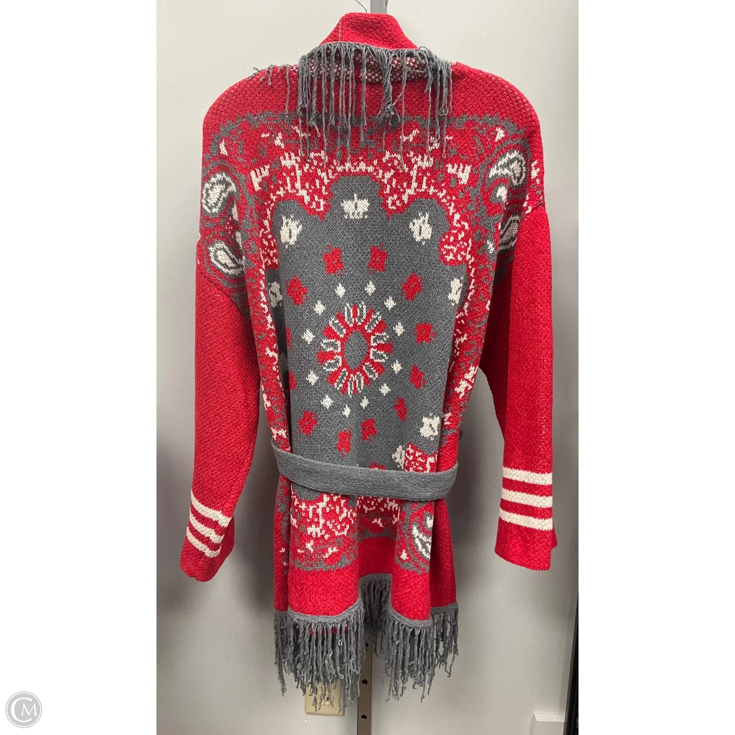 Sweater Cardigan By Pol In Red, Size: S