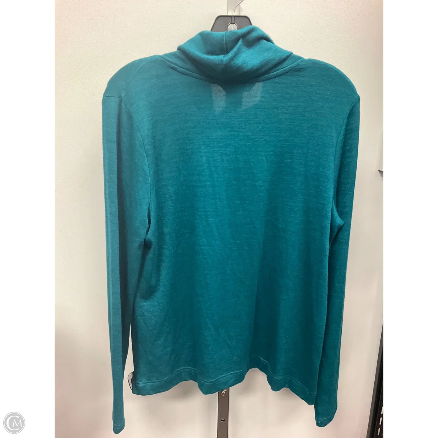 Top Long Sleeve By Banana Republic In Teal, Size: M