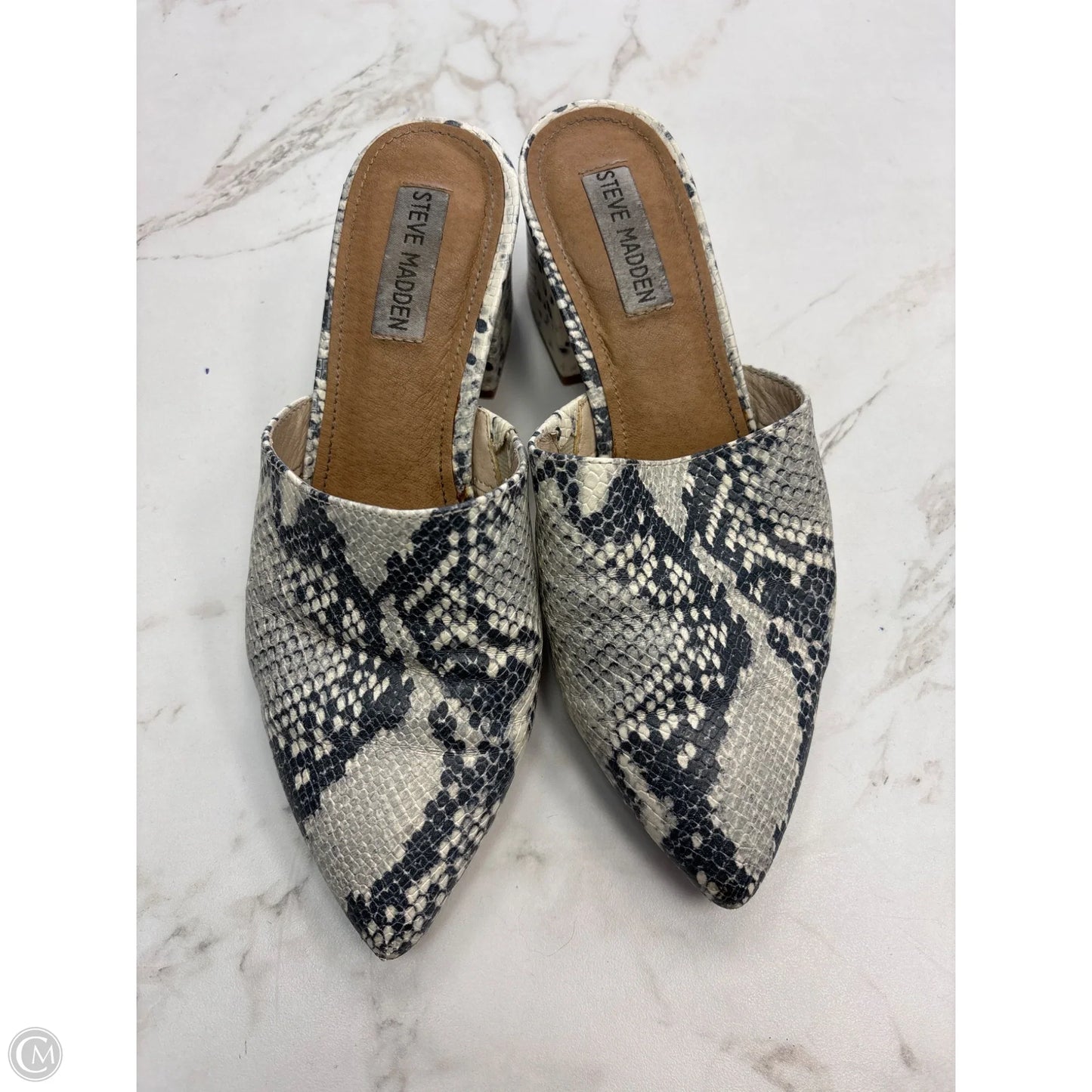 Shoes Heels Block By Steve Madden In Snakeskin Print, Size: 7.5