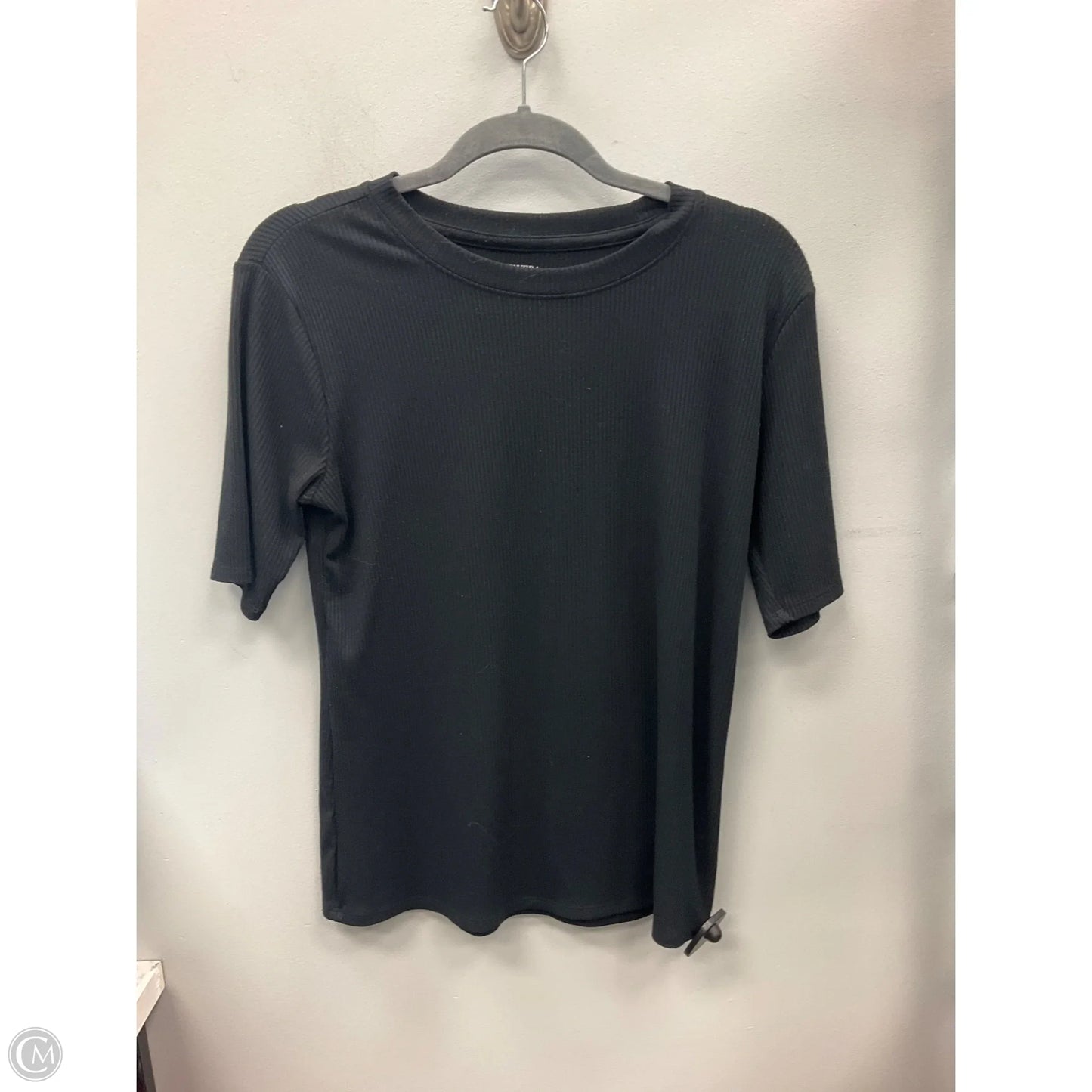 Top Short Sleeve Basic By Simply Vera In Black, Size: L