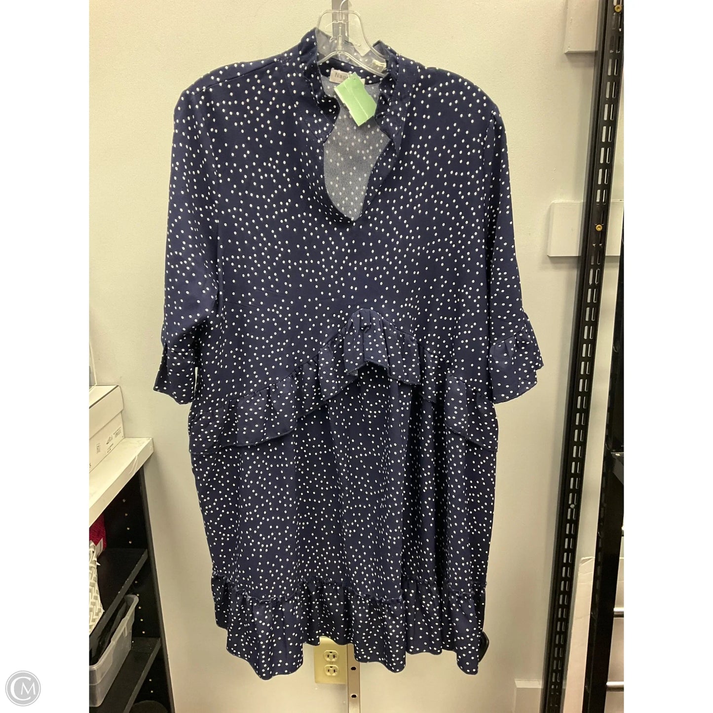 Dress Casual Short By Clothes Mentor In Polkadot Pattern, Size: L