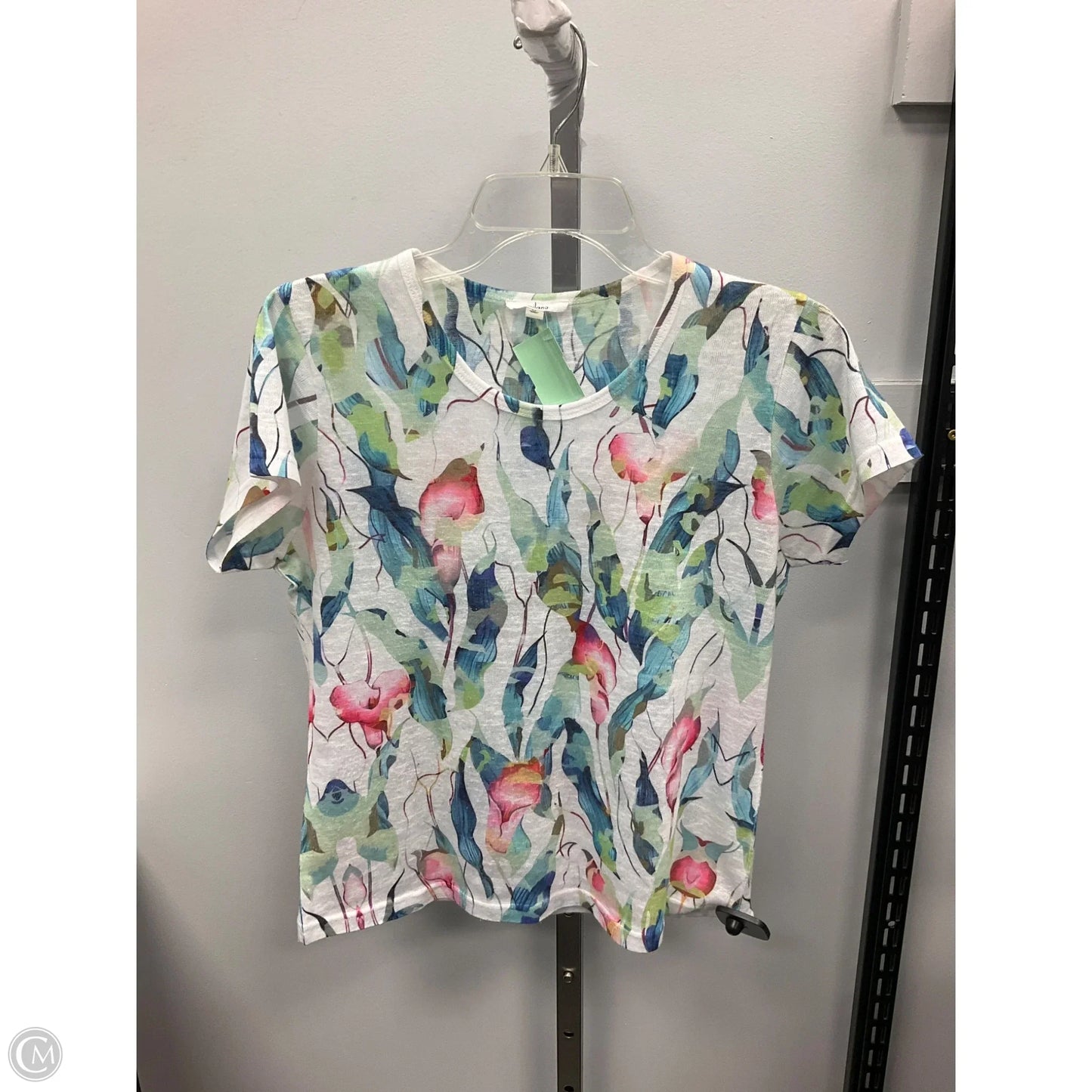 Top Short Sleeve By Milano In Floral Print, Size: M