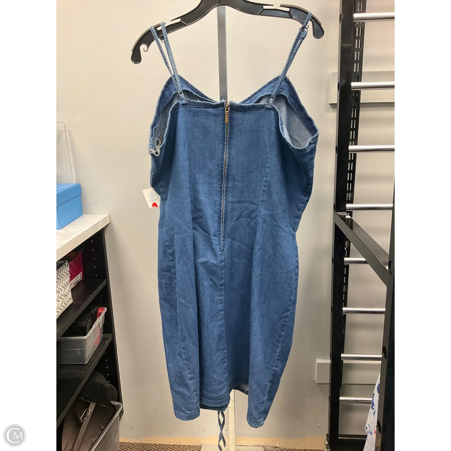 Dress Casual Short By Clothes Mentor In Blue Denim, Size: 1x