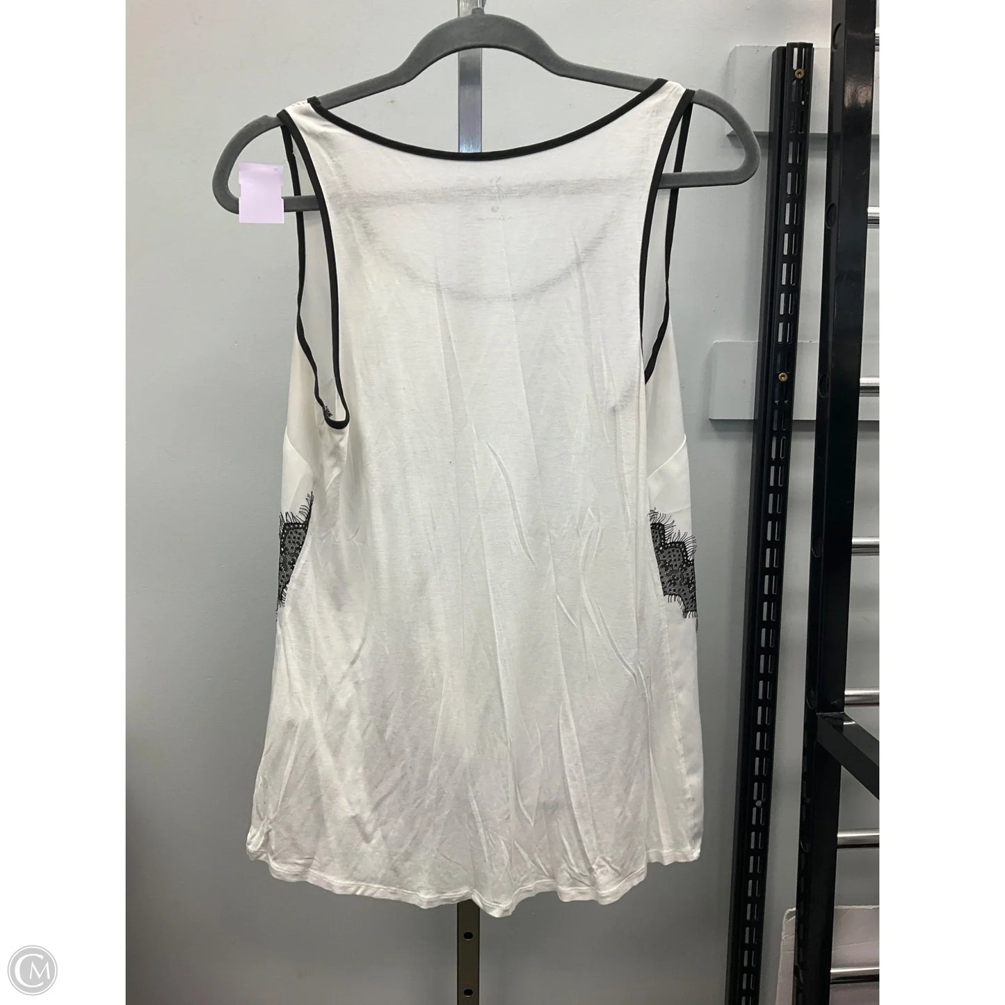 Top Sleeveless By New York And Co In Black & White, Size: M