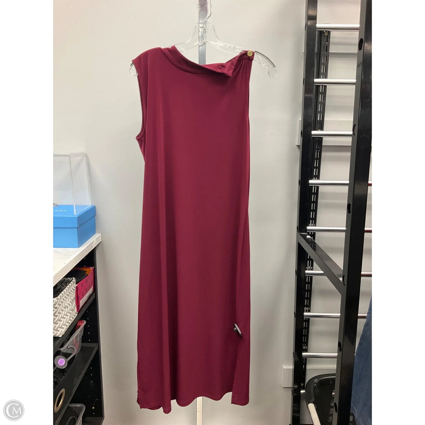 Dress Casual Midi By Michael By Michael Kors In Maroon, Size: M