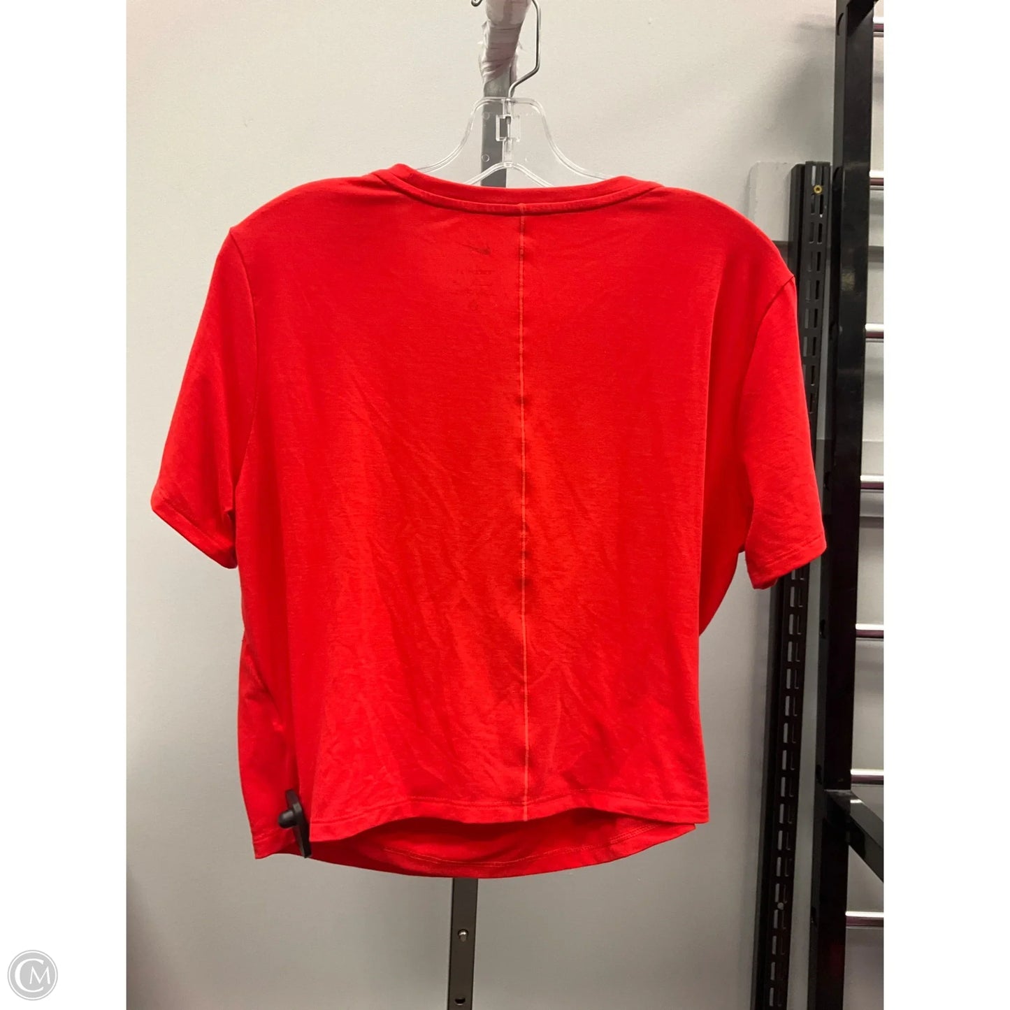 Athletic Top Short Sleeve By Nike In Orange, Size: L