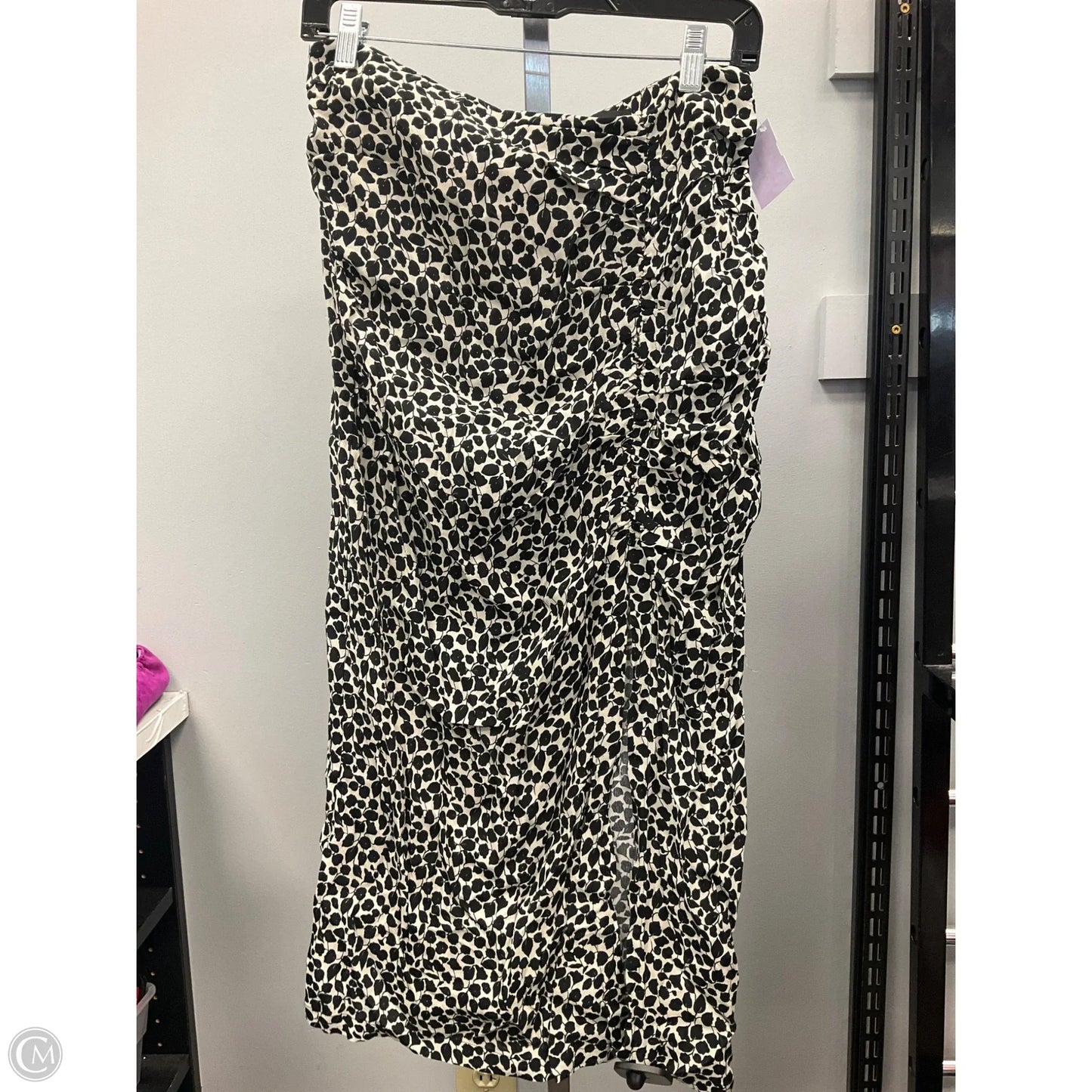 Skirt Midi By Mng In Black & Cream, Size: L