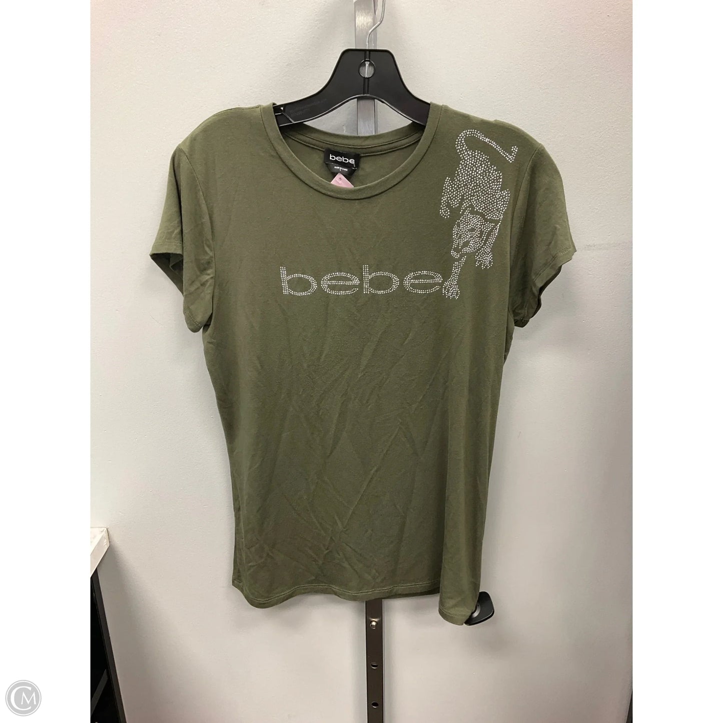 Top Short Sleeve Basic By Bebe In Green, Size: L