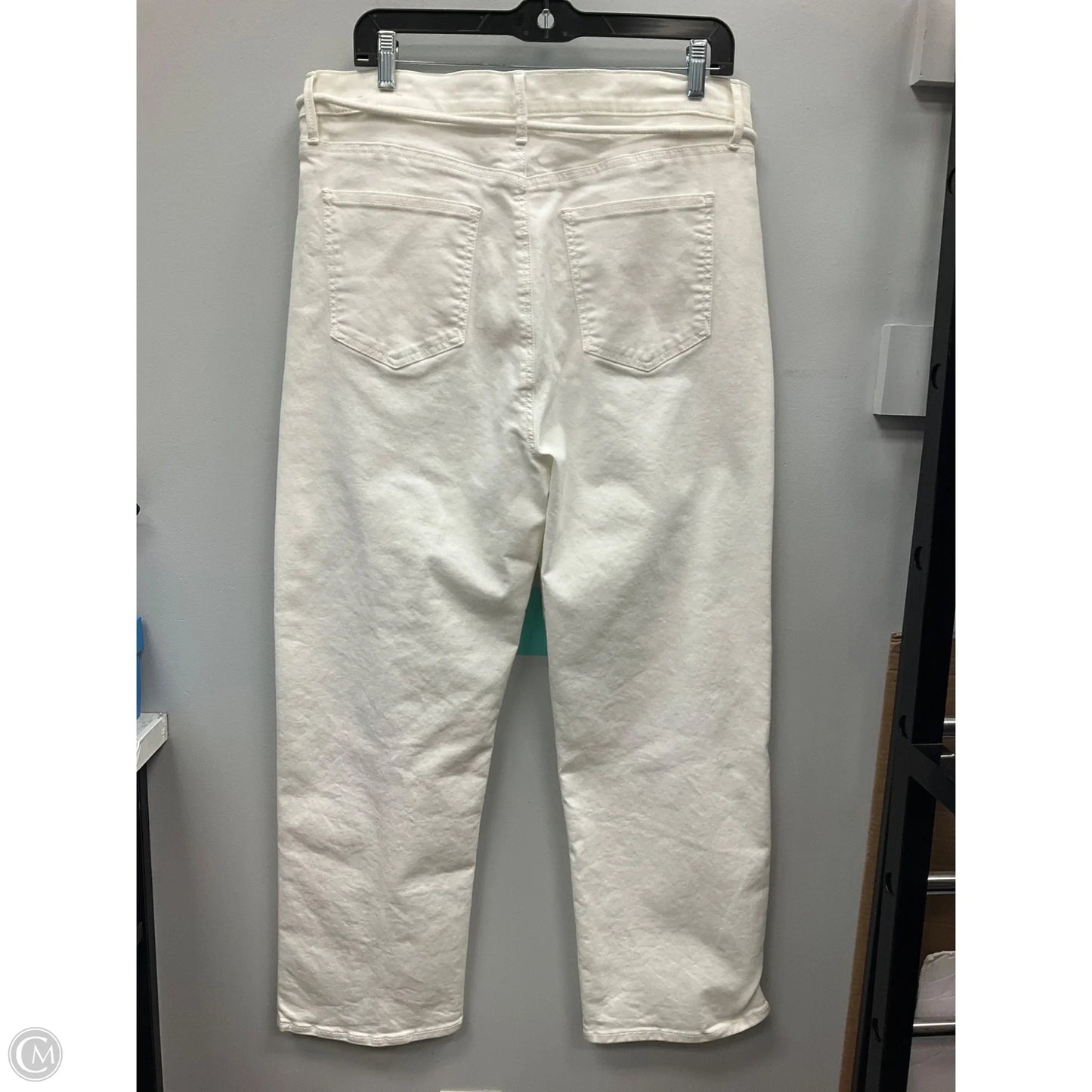 Jeans Wide Leg By Ann Taylor In White, Size: 14