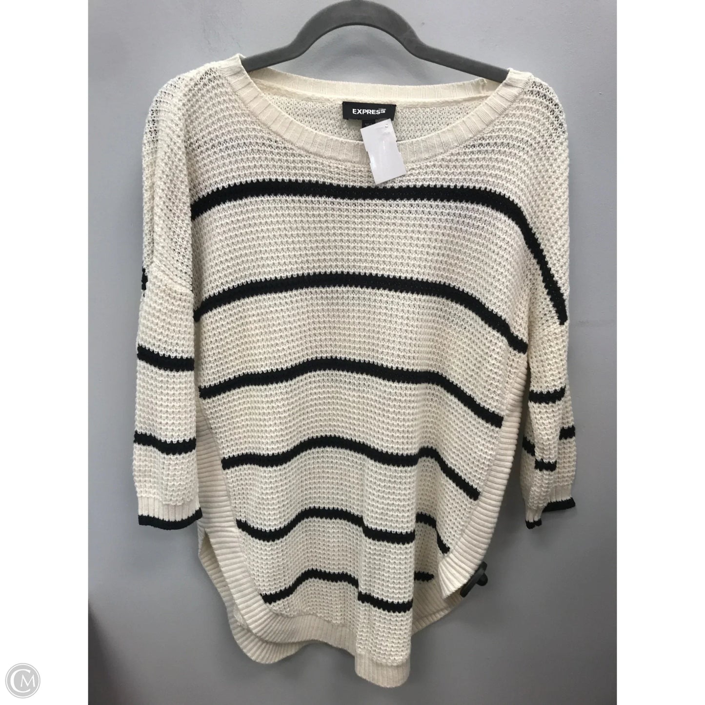 Sweater By Express In Black & Cream, Size: S