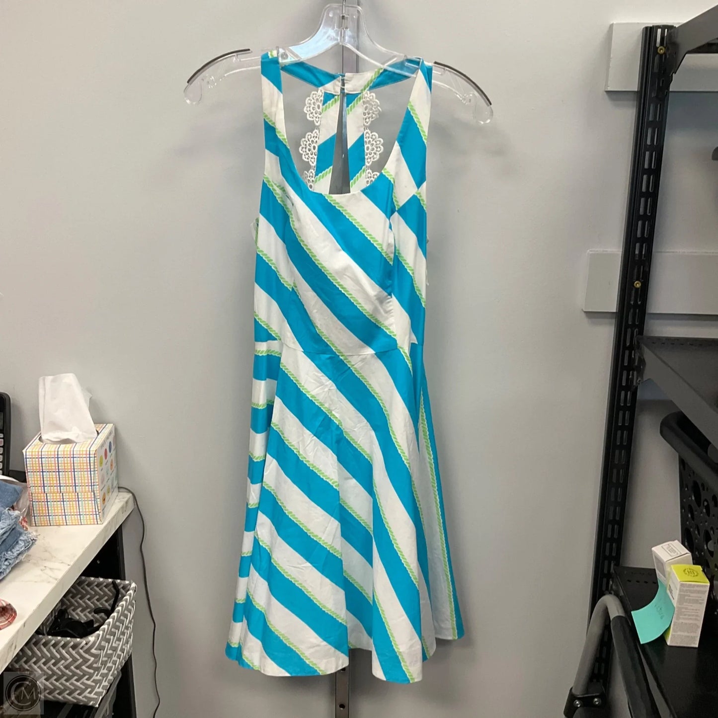 Dress Designer By Lilly Pulitzer In Blue & White, Size: 0