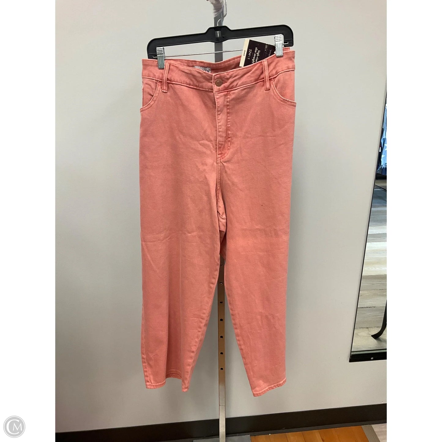 Jeans Straight By Ava & Viv In Coral, Size: 22