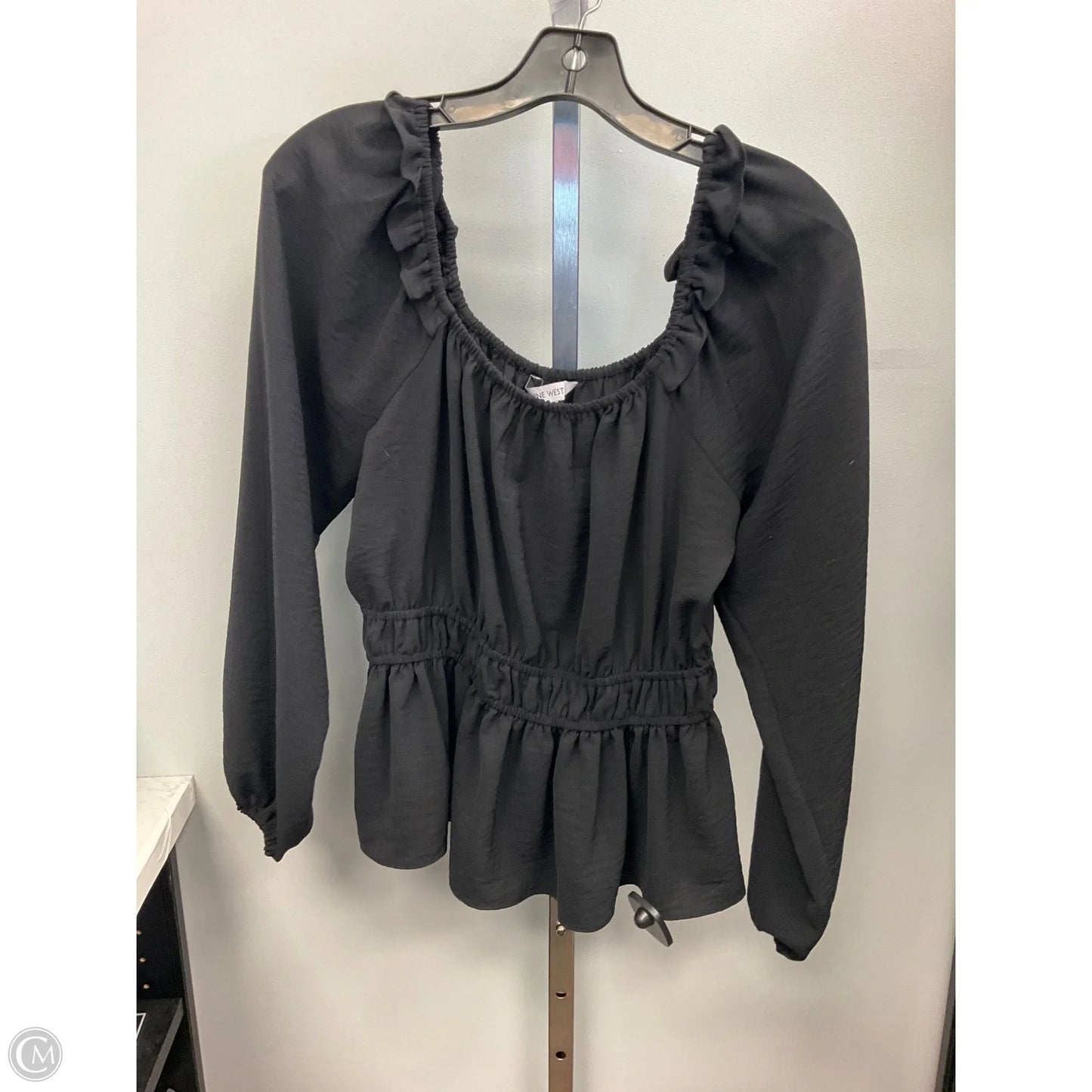 Top Long Sleeve By Nine West In Black, Size: S