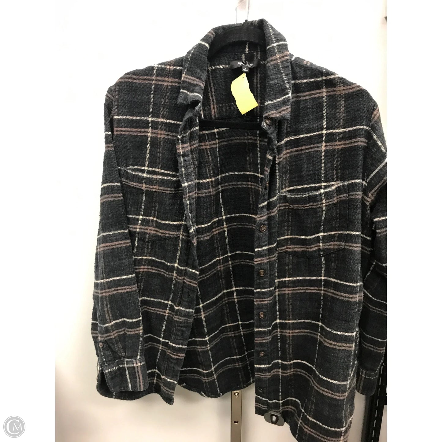 Jacket Shirt By Madewell In Plaid Pattern, Size: M