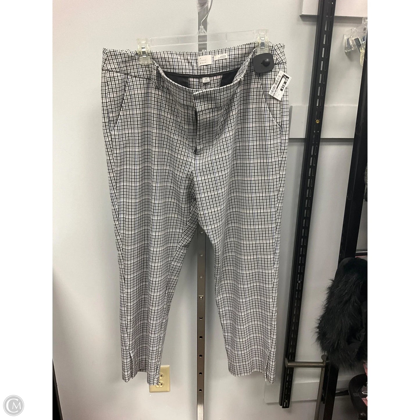 Pants Dress By A New Day In Checkered Pattern, Size: 16