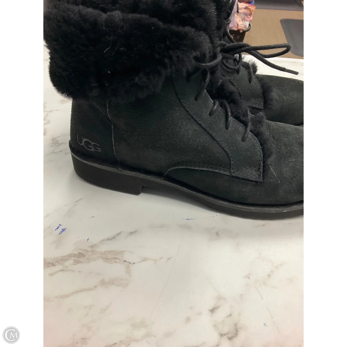 Boots Designer By Ugg In Black, Size: 8.5