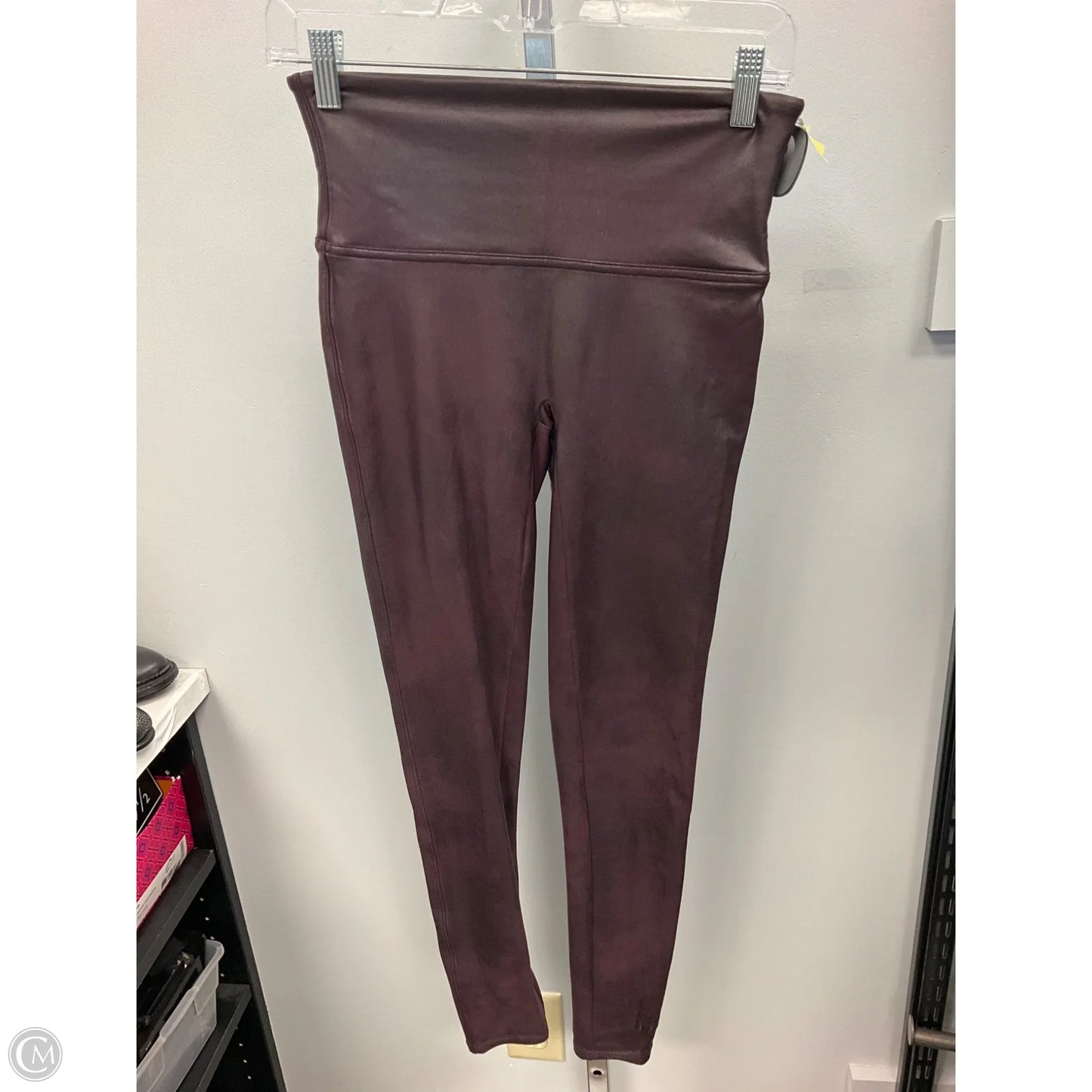Athletic Leggings By Spanx In Maroon, Size: M