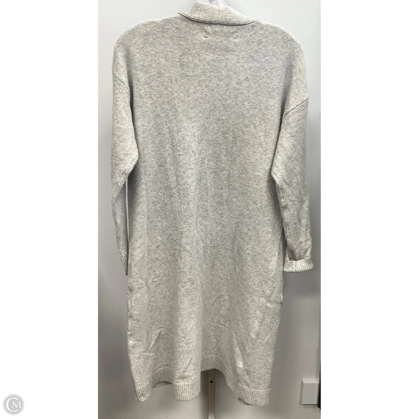 Sweater Cardigan By Loft In Grey, Size: M