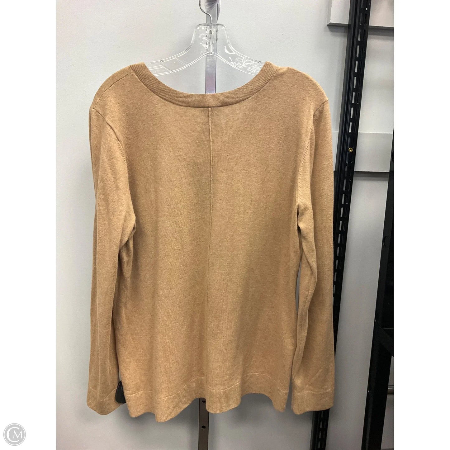 Top Long Sleeve By Talbots In Tan, Size: L