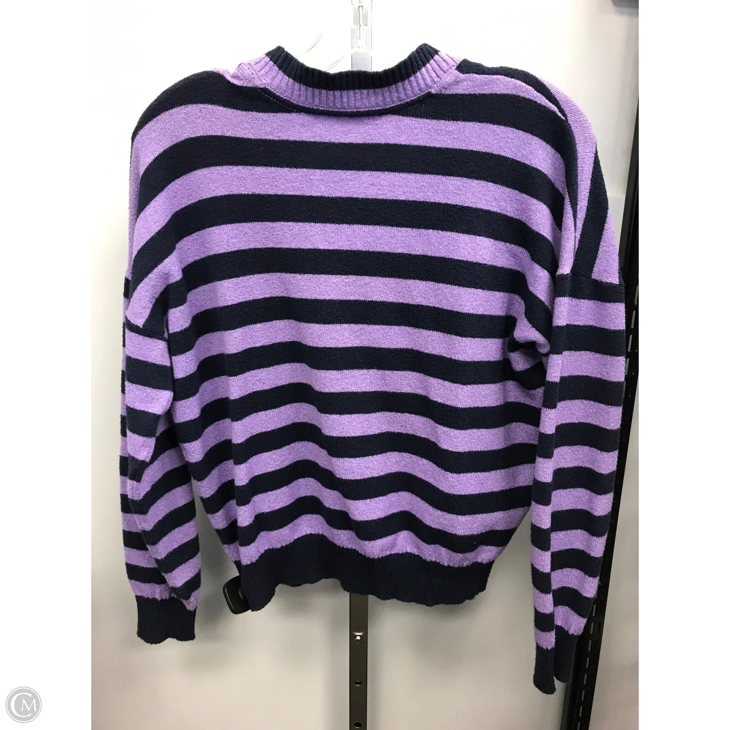 Sweater Cardigan By Loft In Purple, Size: M