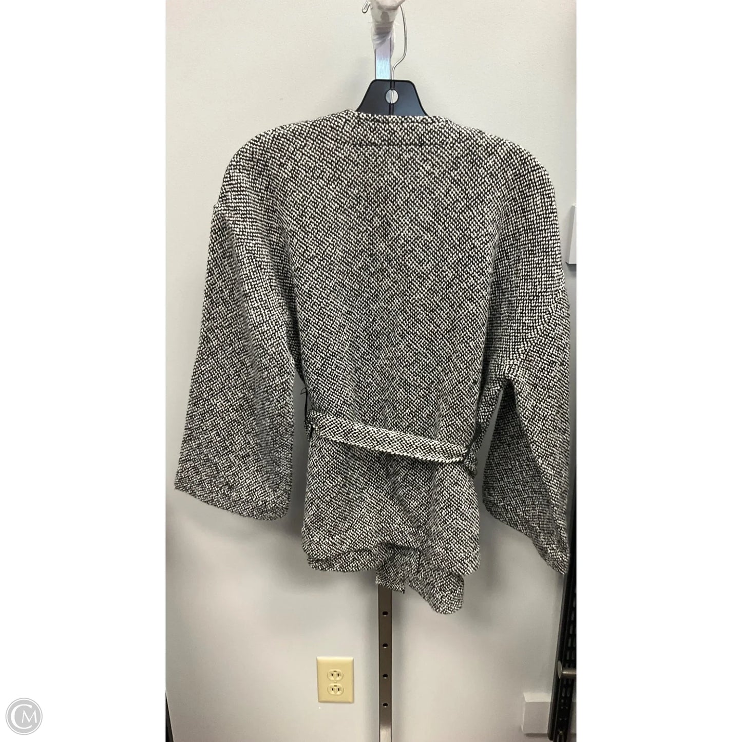 Cardigan By Eileen Fisher In Black & White, Size: Lp