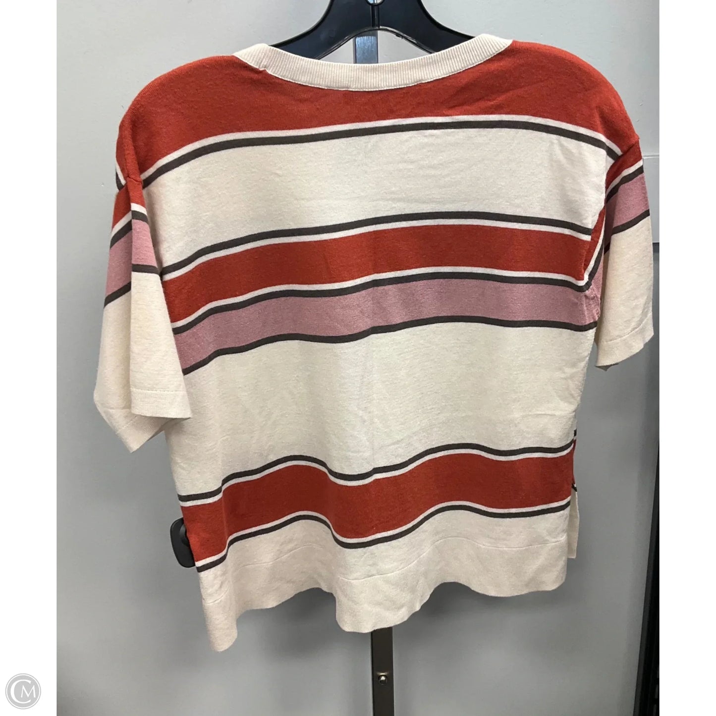 Top Short Sleeve By Loft In Striped Pattern, Size: Xs