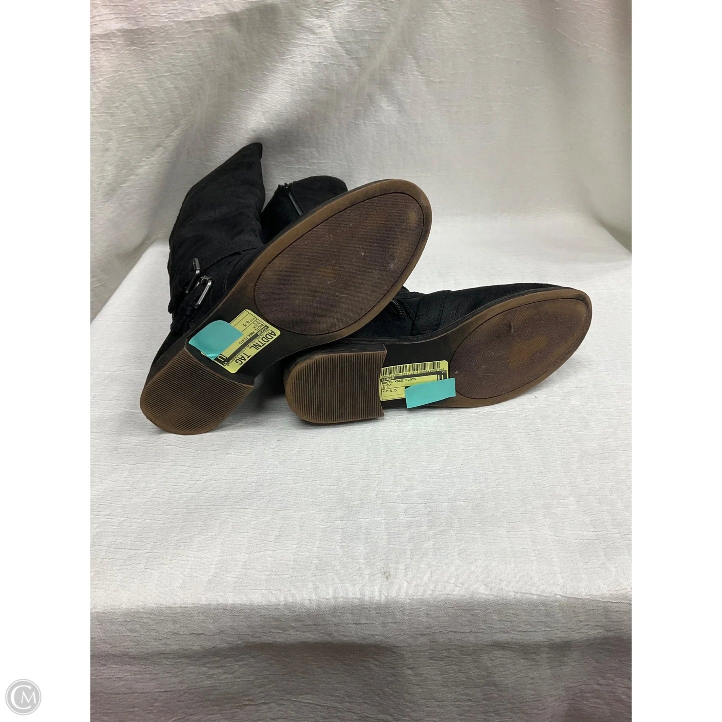 Boots Knee Flats By Sugar In Black, Size: 8.5