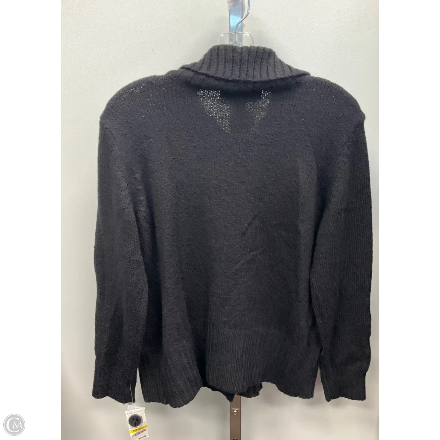 Sweater Cardigan By Karen Scott In Black, Size: Mp